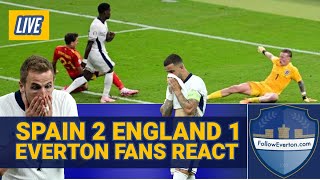 EVERTON FAN REACTS TO ENGLAND’s DEFEAT TO SPAIN [upl. by Atnoed]