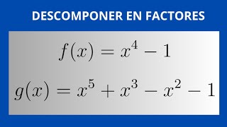 Descomponer en factores la ECUACIÓN  Ecuación de Grado Superior  Matemáticas Básicas [upl. by Evatsug]