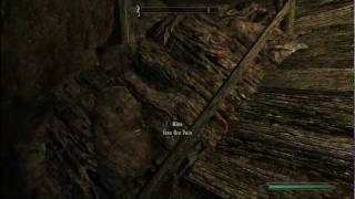 Skyrim  Notched Pickaxe Skyrim easter egg Ebony ores and how to mine faster [upl. by Elagiba419]