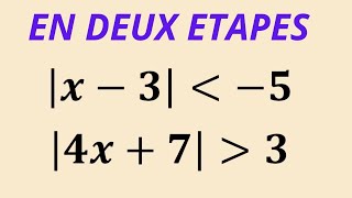 Équation avec valeur absolue [upl. by Ahsekram]