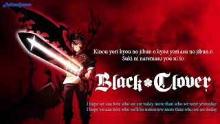 Black Clover OP 1 Full Song with Eng Sub Lyrics  Haruka Mirai [upl. by Marris947]