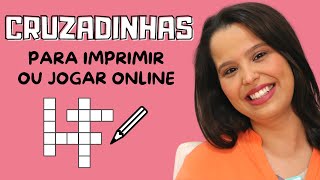 COMO CRIAR CRUZADINHA PARA IMPRIMIR OU JOGAR ONLINE [upl. by Niatsirt61]