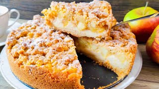 Der beste Apfelkuchen mit Streusel und Vanillepudding Apfelstreusel einfach und schnell backen [upl. by Ahsatsana]