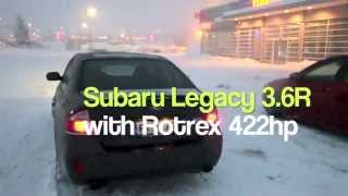 Supercharged Subaru Legacy 36R snow drift in Finland 422hp  520nm POWER [upl. by Tsiuqram]