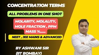 Molarity molality ppm mole fraction mass BASIC CONCEPT OF CHEMISTRY CLASS 11 MOLE CONCEPT [upl. by Annais]