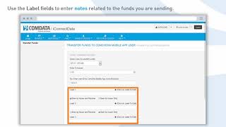 Send Funds to Comchek® Mobile Users [upl. by Llerdnek]