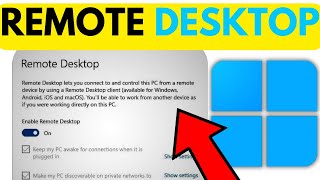 How to Set Up Windows Remote Desktop 2024 [upl. by Marylinda895]