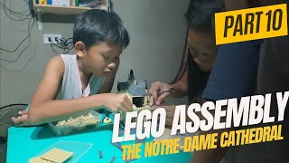 Part 10  Lego Assembly The NotreDame Cathedral mother and son bonding time [upl. by Siraved451]