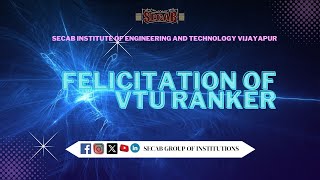 Felicitation of VTU Ranker [upl. by Graaf]