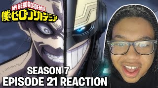 ALL FOR ONE VS ONE FOR ALL  My Hero Academia Season 7 Episode 21 Reaction [upl. by Dirrej]