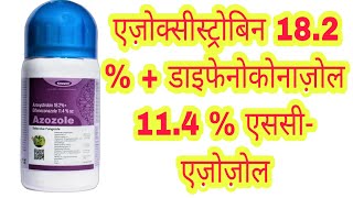 Azoxystrobin 182  Difenoconazole 114 SC Azozole। top fungicide for paddy। [upl. by Anauqed]