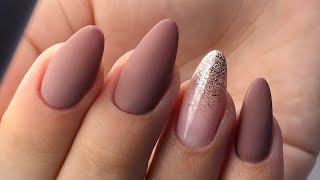 Refill in gel  DRY MANICURE  ricostruzione in acrygel  mandorla slim da salone [upl. by Skerl]