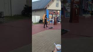 Mackinaw City Michigan Side Show Perfomence [upl. by Glendon557]