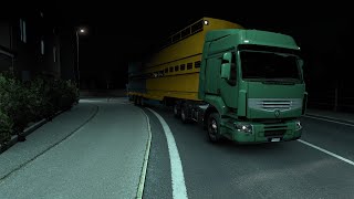 Euro Truck Simulator 2  On livre des Bovins pour la capitale de lItalie  en pleine nuit [upl. by Robinetta431]