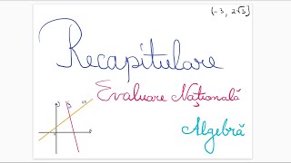 Recapitulare Evaluare Nationala  clasa a VIIIa  Algebra [upl. by Braca]