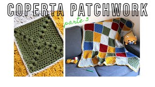 Tutorial Uncinetto  Coperta Patchwork 36  punto batuffolo [upl. by Barbarese784]