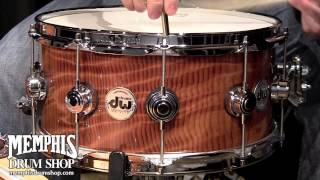 DW 14x65 Collectors Series Exotic Redwood Stump Snare Drum [upl. by Enetsirk]