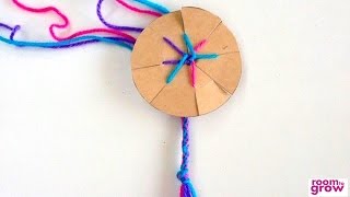 How to make a friendship bracelet with a cardboard loom [upl. by Engis]