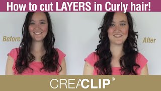 How to Cut LAYERS in Curly Hair  Layering Hair Easy at Home [upl. by Enetsirhc485]