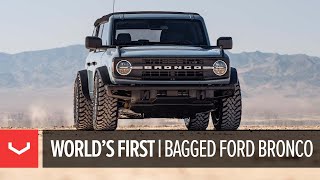 Worlds First Bagged Ford Bronco  SEMA 21  Vossen HF63 [upl. by Reisfield80]