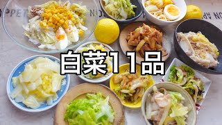 【白菜】今すぐ使えるレシピばかり！白菜１個使い切れます！簡単・旨い白菜料理11品｜白菜大量消費の決定版 [upl. by Archambault]