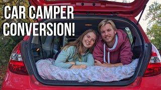 How to convert your car into a micro camper  Small car camper conversion [upl. by Ivens]