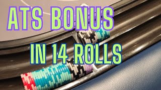 ATS bonus in just 14 rolls count em CRAPLESS craps at Fontainebleau vegas craps crapless [upl. by Nrublim824]