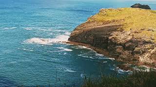 Tintagel Castle view of cliffs [upl. by Nhguaval219]