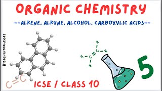 Lect 5  Organic Chemistry ICSE Class 10 Alkenes Alkynes Alcohol Acids [upl. by Enidlareg144]