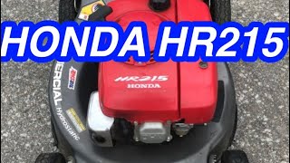 HONDA commercial hydrostatic push mower HR215 short review [upl. by Chrysler297]