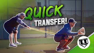 Faster Pop Time Baseball Catching Transfer amp Throwing Drills amp Exercises [upl. by Arek375]