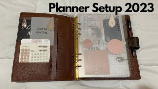 Planner Setup 2023  Louis Vuitton GM Agenda  Cloth amp Paper Haul  Monthly Dividers Setup [upl. by Johnsson]