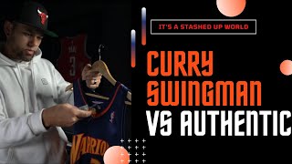 Steph Curry Mitchell amp Ness Swingman vs Authentic NBA Jersey Comparison [upl. by Pierette]