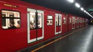 Metropolitana Milano  LEONARDO LIVREA ROSSA NUOVO TRENO ATM  METRO LINEA ROSSA M1 [upl. by Cela]