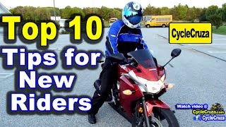 Top 10 Tips For New Motorcycle Riders  MotoVlog [upl. by Ruthven]