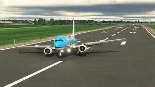 MSFS  CROSSWIND LANDING  STRONG WIND [upl. by Adnolahs136]