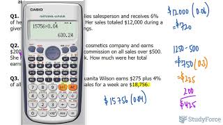 Calculating Commission and Gross Pay [upl. by Oynotna]