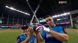 71017 Judge prevails in TMobile Home Run Derby [upl. by Ahsoyek]