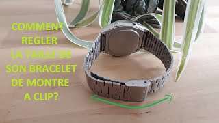 COMMENT REGLER LE BRACELET DE SA MONTRE  ON VOUS EXPLIQUE  exemple avec un bracelet à clip CASIO [upl. by Orlina114]