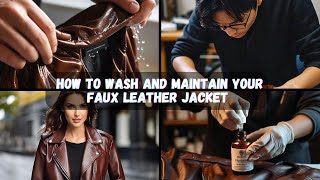 How to Wash and Maintain Your Faux Leather Jacket A Complete Care Guide  Fauxjacket [upl. by Attaymik]