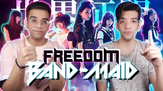 REACTION  BANDMAID  FREEDOM Official Live Video  STAGE3 [upl. by Wilmott879]