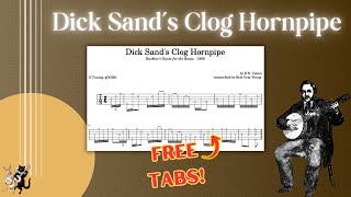 Dick Sands Clog Hornpipe 1868 banjo tabs [upl. by Ailhat]