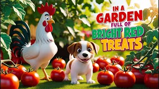 In a Garden Full of Bright Red Treats  Kids Rhymes  Kids Song youtube viralvideo [upl. by Nicki]