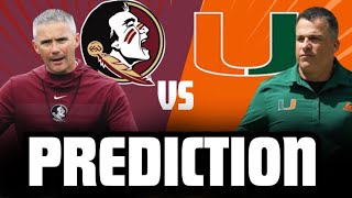 Florida State vs Miami Hurricanes  Preview amp  PREDICTION [upl. by Anilehs]