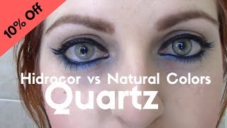 HIDROCOR vs NATURAL COLORS  QUARTZ QUARTZO by Solotica  REVIEW for BROWN EYES [upl. by Refenej]