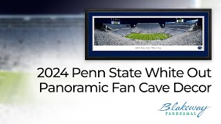 Penn State Nittany Lions 2024 White Out Game Panoramic Poster  Blakeway Panoramas  PSU12 [upl. by Dowlen705]