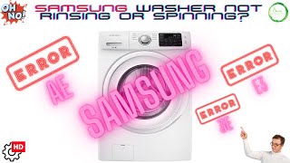 Samsung washing machine 3E Error code not spinning or turning [upl. by Ynhoj]