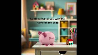 Personalized Childrens Piggy Bank  Miles Kimball square [upl. by Hickie]