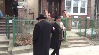 Moshe Rubashkin amp Moshe Kotlarsky Dancing In The Street Purim 5774 [upl. by Larena]