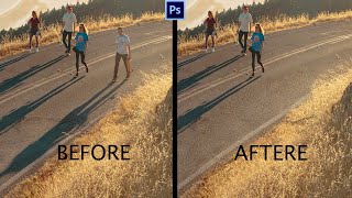 How to remove people from group photo in photoshop  Photoshop Tutorial for Beginners [upl. by Ettevram334]